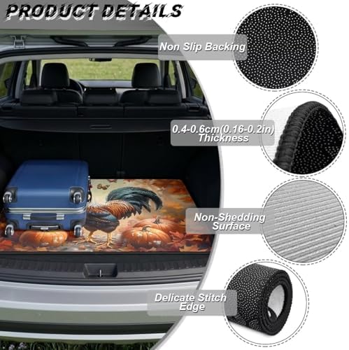 Rooster Pumpkin All Weather Trunk Mat 29"x39" - Image 6