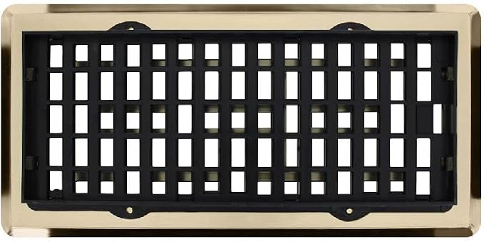 Decor Grates AJH410 Oriental Floor Register, Bright Brass - Image 8