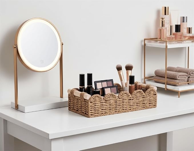 CubesLand Toilet Paper Storage Basket Organizer, Small Wicker Decor Basket | - Image 7