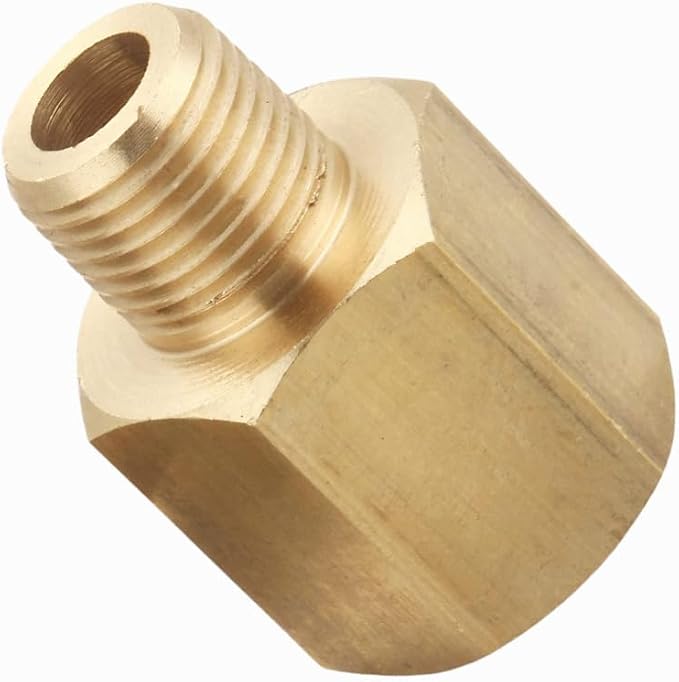 Brass Pipe Fitting Adapter, 1/8" NPT Male x 1/4" NPT Female - Image 8
