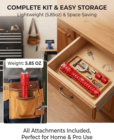 8 in 1 Multifunctional Sink Wrench, Faucet and Sink Installer Tool - Image 6