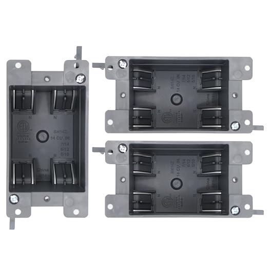 MAKERELE Old Work Electrical Box 1 Gang, 14 cu.Inch Cut in Outlet Box, AWG by MAKERELE