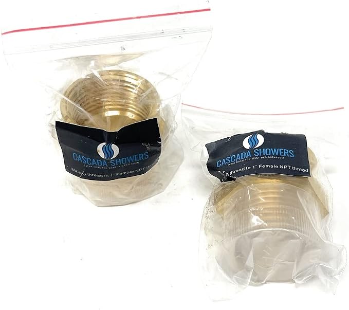 Cascada Lead-Free Brass Adapter, G Thread British BSPP Male to NPT Female |) - Image 2
