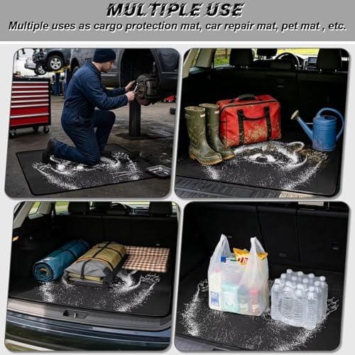 Small Raccoon Dog Car Trunk Mat 29"x39" - Image 3