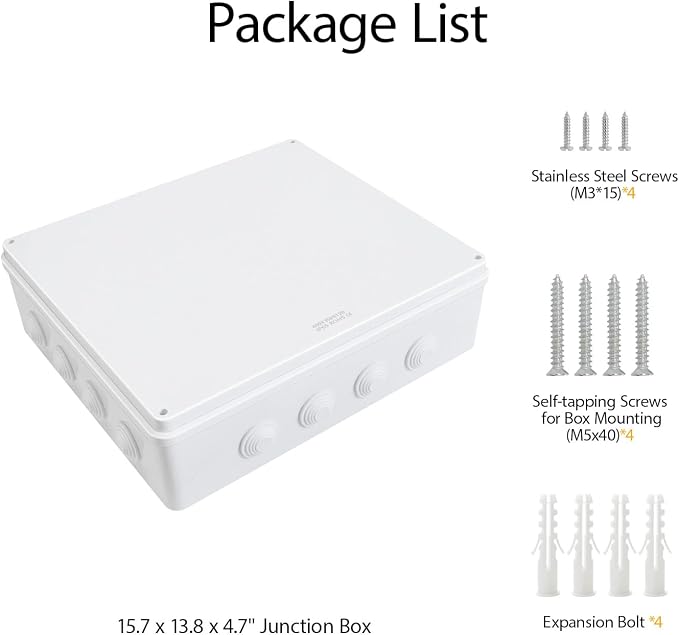 ABS Plastic Dustproof Waterproof IP65 Junction Box Universal Electrical Project - Image 9