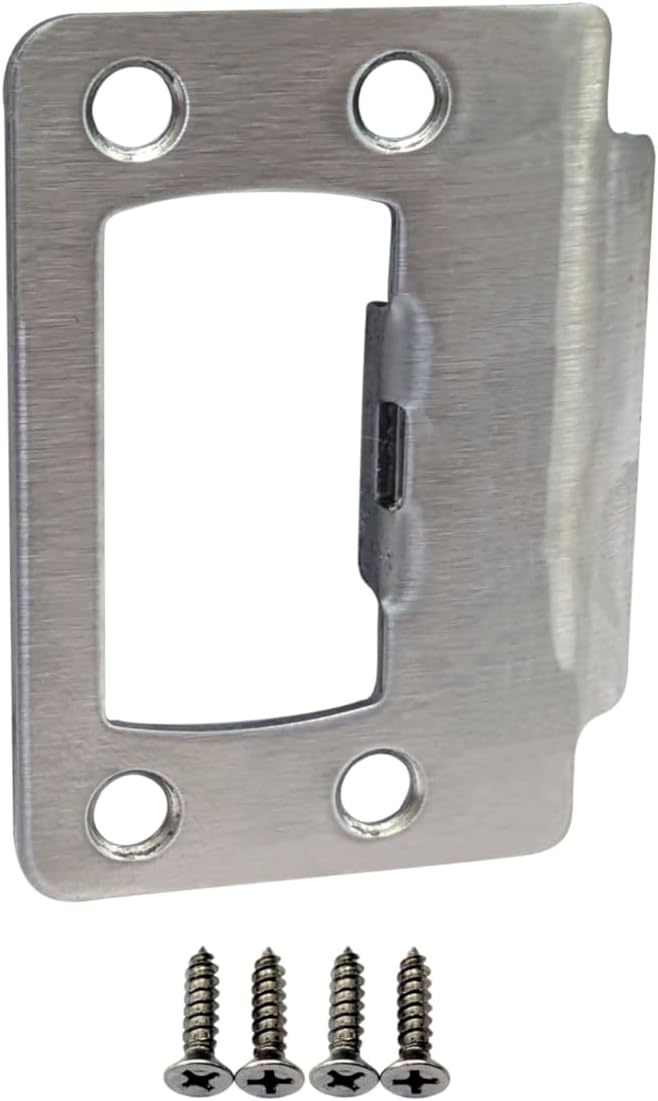 Stainless Steel Door Latch Restorer Strike Plate, Universal Door Lock Plate by QCAAHardware