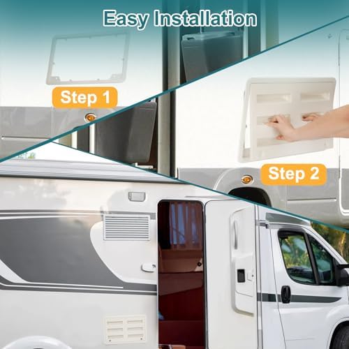 23-1/8"W x 15" H RV Refrigerator Vent Cover, RV Refrigerator Side Vent Cover - Image 4