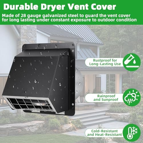 5" Dryer Vent Cover, Outside Dryer Vent Cover - Image 5