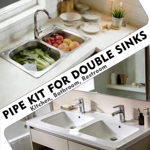 1-1/2" Double Sink Drain Pipe Kit - Image 6