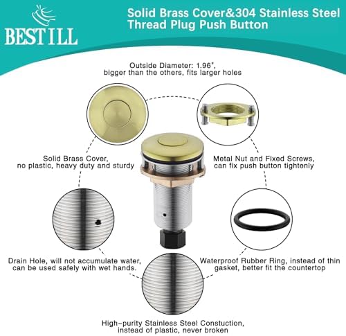 BESTILL Sink Top Garbage Disposal Air Switch Button - Image 4