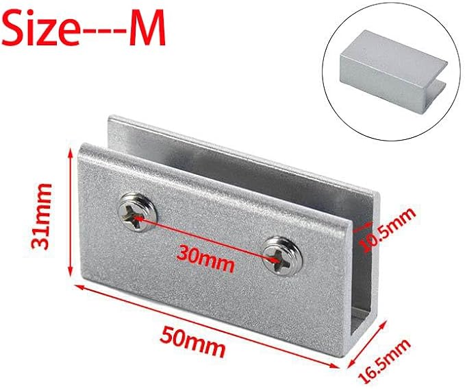 Aluminum Alloy Tile Glass Clamp Bracket Set – L, X Shape Connectors - Image 2