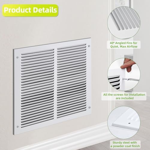 30x10 Return Air Grille for 30"W x 10"H Duct Opening, Return Air Vent Cover - Image 4
