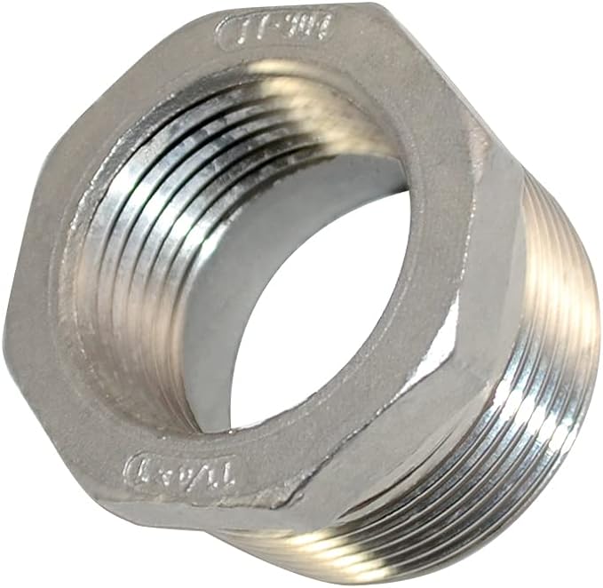 1-1/4" Male x 1" Female Thread Reducer Bushing Pipe Fitting, Stainless steel SS by DANSPEEDBALLVALUES