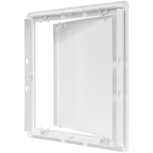 10" x 10" White ABS Plastic Plumbing Access Panel - Image 5