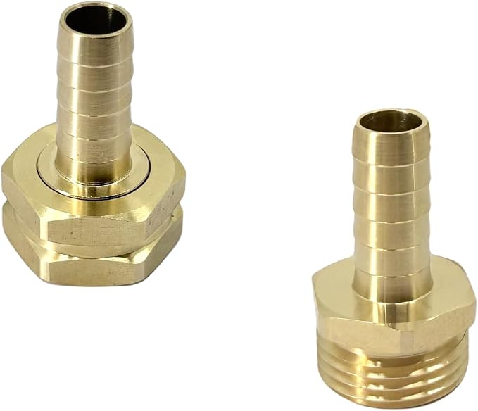 1/2" PEX to 3/4" GHT Male Female Brass Fittings Garden Hose Adapter - Image 4
