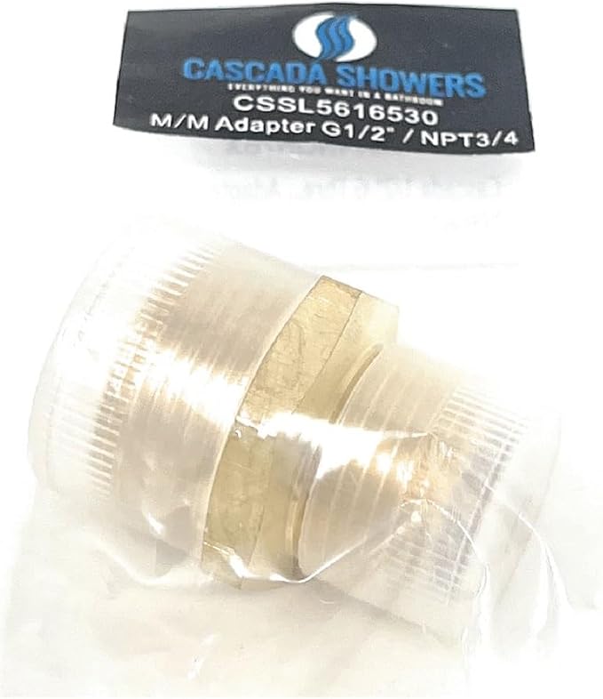 Cascada 1/2" G Thread Male to 3/4" NPT Thread Male | Pipe Fitting Adapter - Image 5