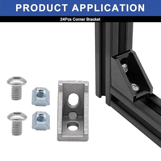 24pcs 2020 Aluminum Extrusion Corner Bracket Silver - Image 5