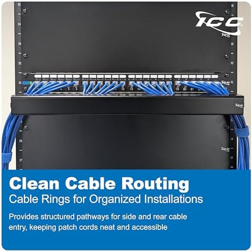 ICC 1U Ring Cable Manager Panel - Image 3