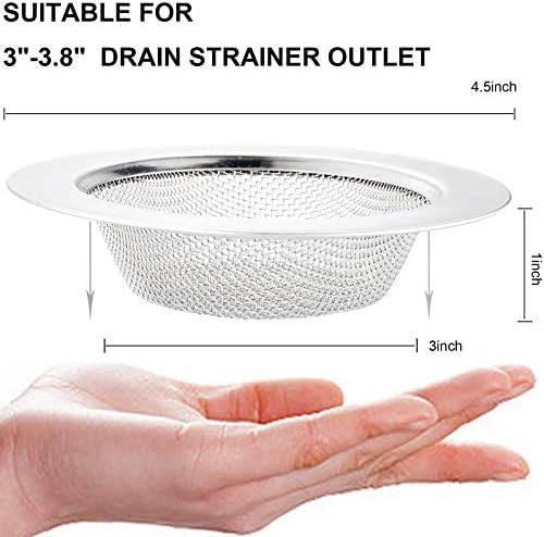 LASSHSWA 3 PCS Kitchen Sink Strainer Stainless Steel, Kitchen Sink Drain - Image 2