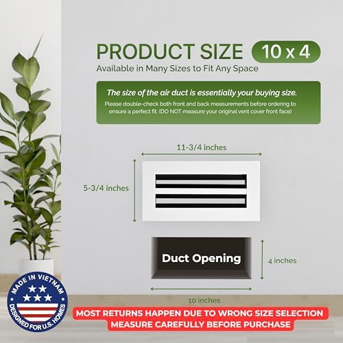 Modern Air Vent Cover 10x4 – Slim Design Aluminum Linear Slot Diffuser - Image 3