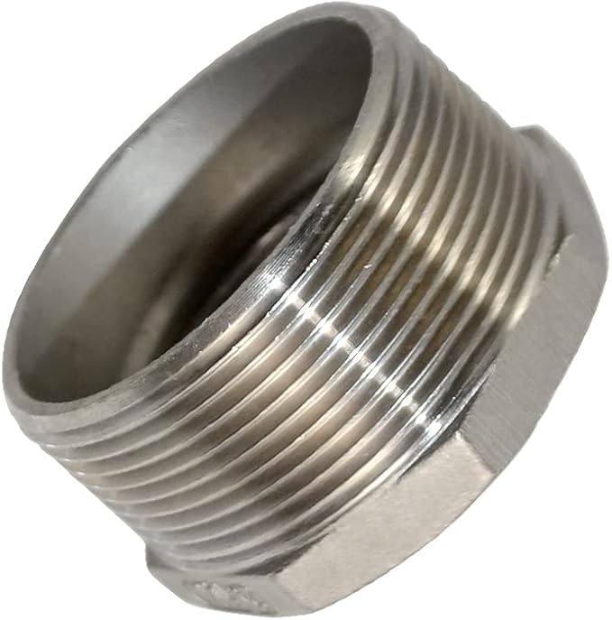 2" Male x 1-1/4" Female Thread Reducer Bushing Pipe Fitting, Stainless steel SS - Image 5