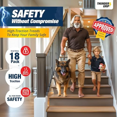 Clear Stair Treads Non-Slip Indoor 32" x 4" 18-Pack - Image 3