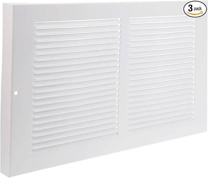 Imperial RG0053 Louvered Steel Painted Baseboard Return Air Grille, 16 x 8-Inch by Imperial