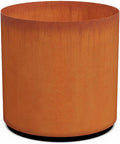 Corten Steel Garden Planter Round Heavy Duty Metal | Made in USA | Fully by Plantercraft