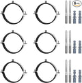 6 Pcs 4.4-4.6 Inch Split Ring Pipe Hanger, 113-118mm Heavy Duty Adjustable Pipe by AKIHISA