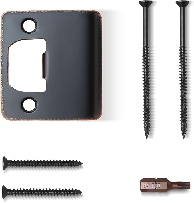 Extended Lip Strike Plate 2" x 2-1/4", Heavy Duty Version | Oil Rubbed Bronze by MOSECYOU