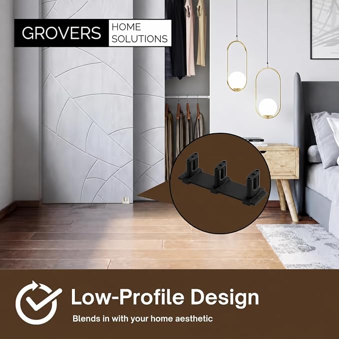 3-Pack Sliding Closet Door Floor Roller Guide - Image 5