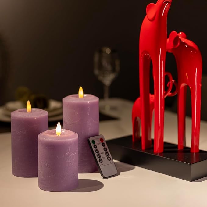 ANGELLOONG Purple Flameless Candles - Image 3
