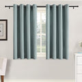 H.VERSAILTEX Grommet Natural Linen Textured Kitchen Curtains 45 inch Length by HVERSAILTEX