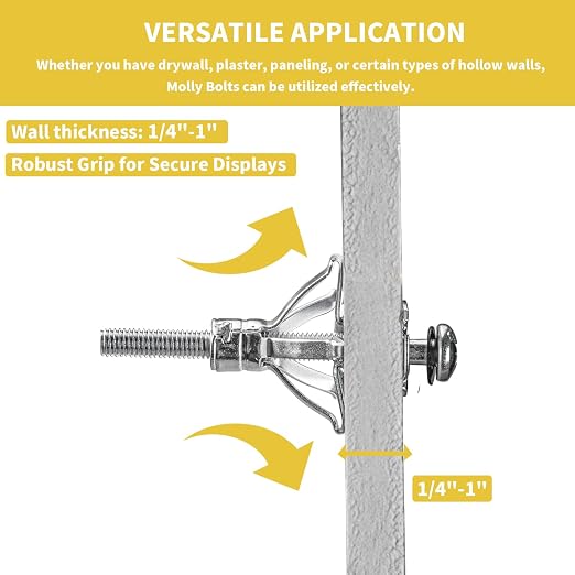 Hollow Wall Anchor Heavy Duty Zinc Plated Steel Bolt Hollow Drive Wall Anchor - Image 4