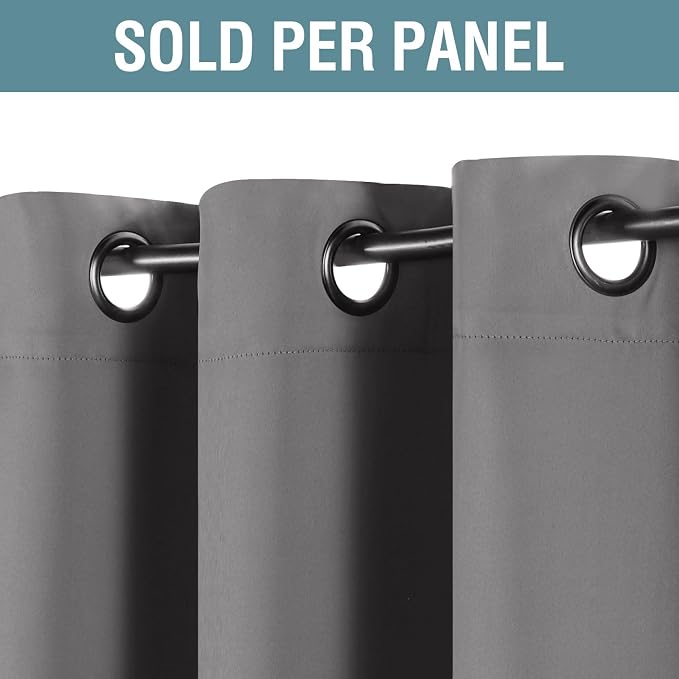 H.VERSAILTEX Ultra Soft and Thick Blackout Bluish Gray Curtains - Image 2