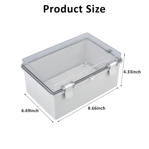 IP67 Waterproof Junction Box for Outdoor, 11.4"x7.5"x5.5" | Heavy Duty ABS - Image 3