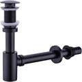 Bathroom Sink Stopper P-Trap Complete Set Adjustable 1-1/4 Bottle Trap Solid by GORDEE