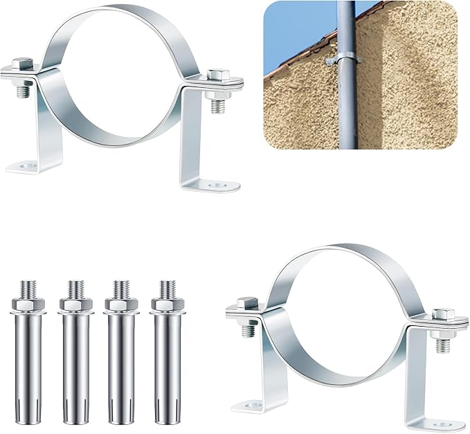 2 PCS 4 Inch B Vent Adjustable Wall Strap Round Gas Vent Pipe Strap Pellet Vent by QoTang