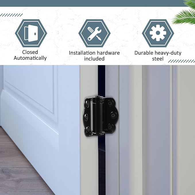 Zonon 4 Pack Self Closing Screen Door Hinge 2 3/4" Adjustable Heavy Duty Steel - Image 3