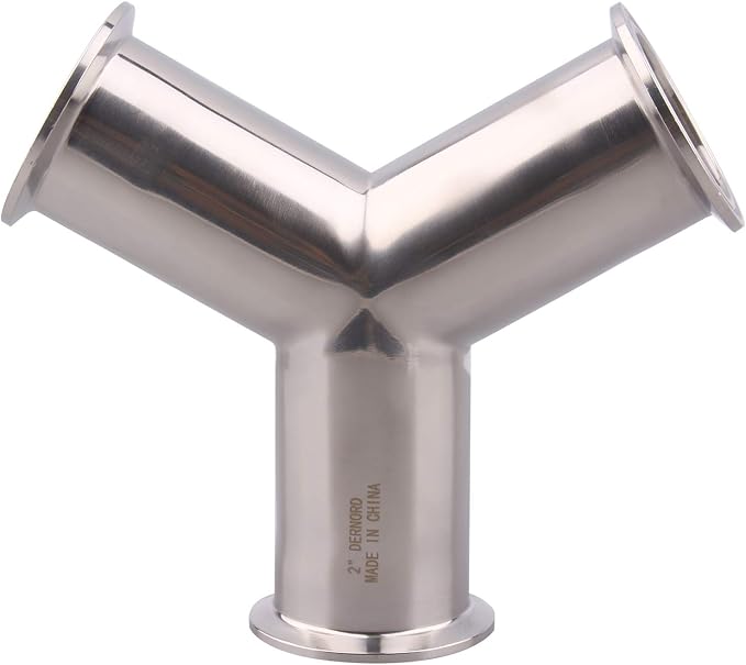 DERNORD Tri Clamp Wye Clamp End True Y Type Cross Tee Tube Stainless Steel 304 by DERNORD