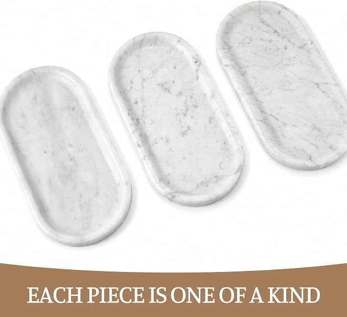 Bianco Carrara Marble Tray, Catchall - Image 4