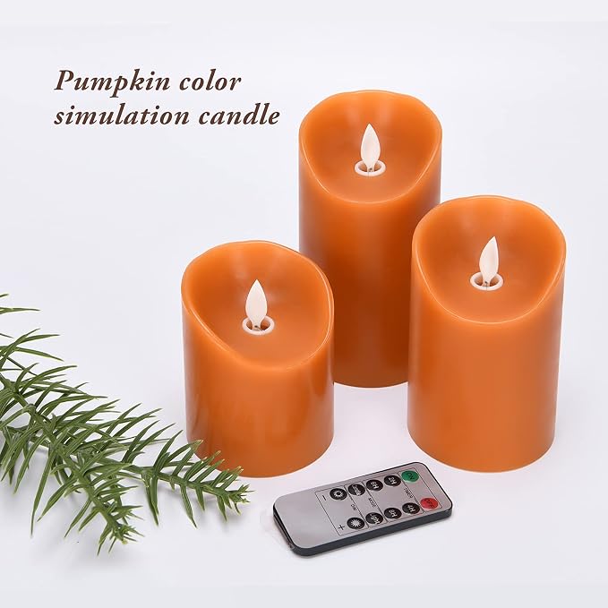AKU TONPA Real Wax Flickering Flameless Candles Battery Operated LED Fake - Image 2