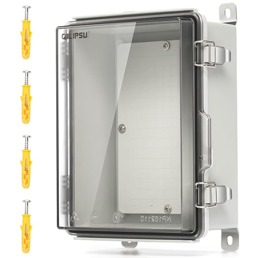 QILIPSU UL94-V0 Outdoor Electrical Box 8.3"x6.3"x3.9" Waterproof Junction Box by QILIPSU