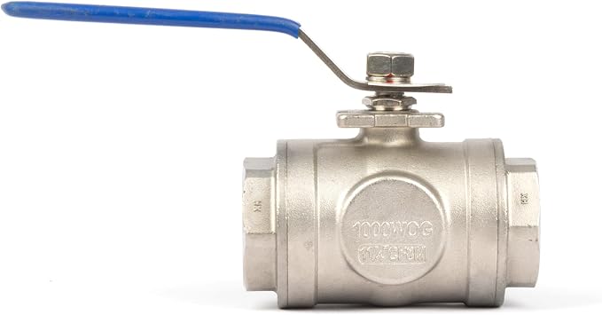 U.S. Solid 1-1/4" 3 Way Ball Valve - Image 5