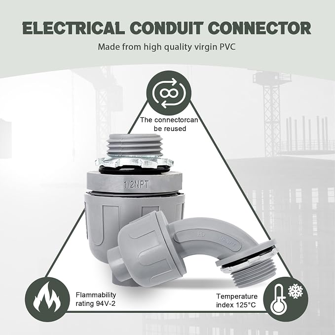 1/2 Inch Liquid Tight Connector - Image 3