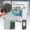 50 Amp EV Charging Receptacle/Nema 14-50 EV Outlet by YOMIUWO