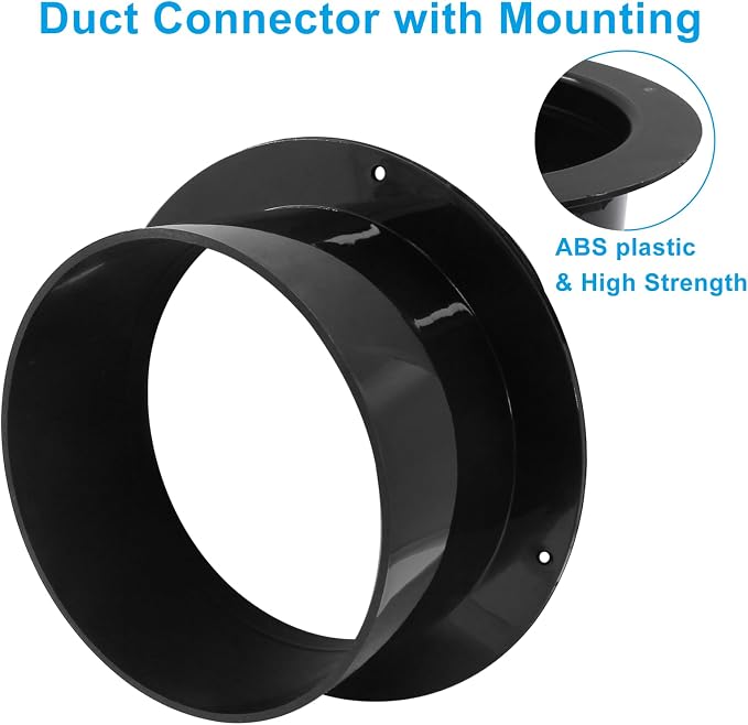 Piutouyar 125mm/5 Inch Duct Connector Flange, Straight Pipe Flanges Duct - Image 3
