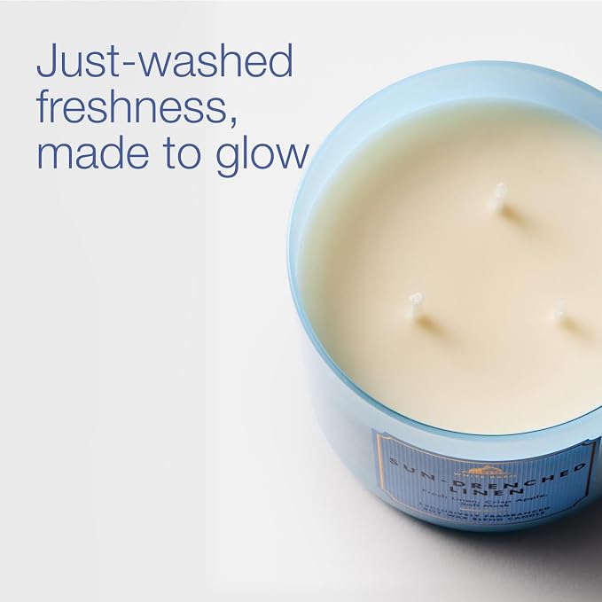 Bath & Body Works Sun-Drenched Linen 3-Wick Candle - Image 2