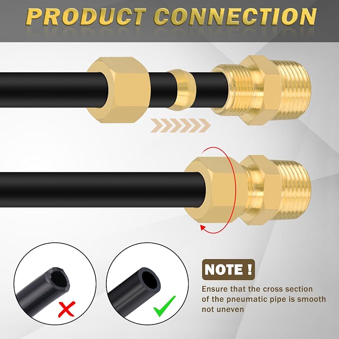 Brass Compression Tube Fitting, Straight Coupling Adapter - Image 5