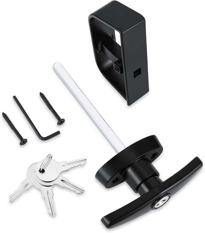 Shed Door Latch T-Handle Lock Kit - Image 2